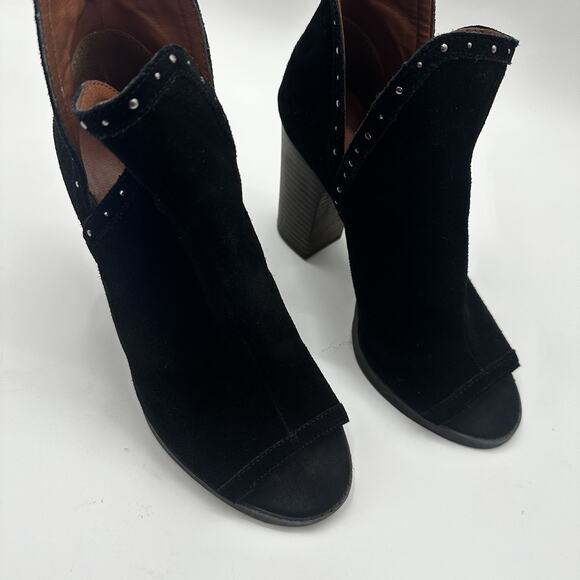 Lucky Brand Libeth Ankle Boots Women’s 7.5. Black Suede - Picture 3 of 7
